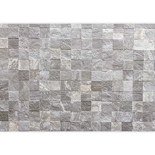 wall26 Removable Wall Sticker/Wall Mural Gray Stone & Brick Tile Pattern Abstract Shapes Digital Art Modern Art Decorative Panorama Multicolor Relax/Calm for Living Room, Bedroom, Office - 100"x144" - color: W28-2206-DOM12, size: 100"x144"