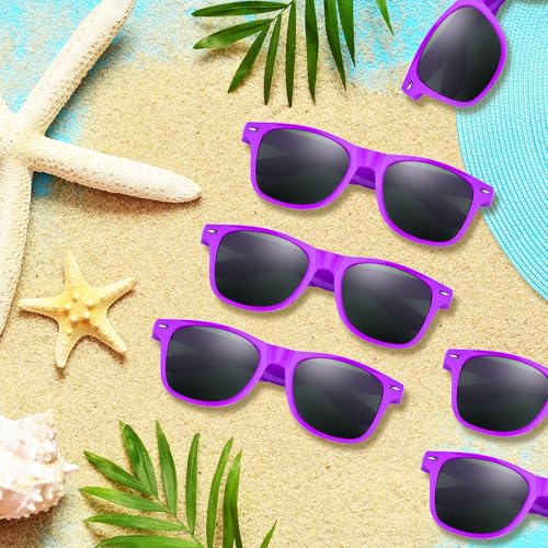 ASTARON Sunglasses Bulk, 6/12/24/48 Pack Sunglasses Party Favors for Summer Beach Pool Birthday Wedding Party Supplies - color: Purple