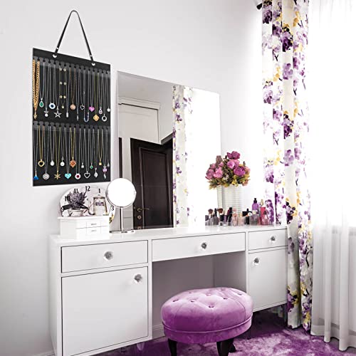 Caffox Hanging Necklaces Holder, Large Jewelry Organizer for Necklaces, Bracelets, and Ankles, Necklaces Display Storage Hanger for Wall, Closet and Door - style: Necklaces Holder