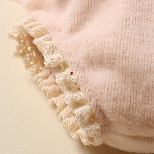 Ylsteed Newborn Photography Outfits Girl Lace Romper with Headband Photo Shoot Outfits Girls Photo Props - Ruffles Beige - color: Beige