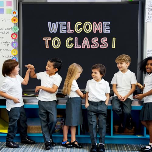 120" x 47" Bulletin Board Fabric Black Polyester Photography Background Black Class Fabric for Classroom Bulletin Board Background Decor Pillows Curtains Crafts Back to School Classroom Decor - color: Black