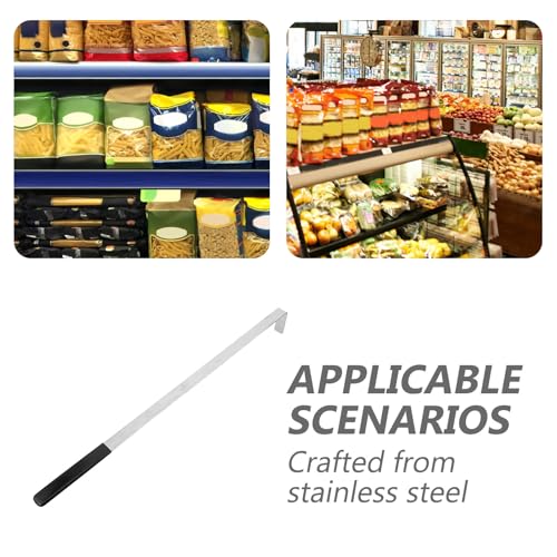 Supermarket Shelf Organization Tool, Stainless Steel Sorting Puller Ruler for Grocery Merchandising Store, Shelf Layout, Retail Display 21.65 Inch