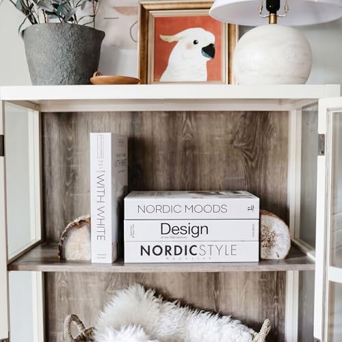 PROBENEX Mono Large | 4 PCS Faux Decorative Books for Home Decor | Not Real Books (Cardboard Boxes) | Coffee Table, Shelf Styling & Modern Aesthetic Accent Pieces for Living Room, Office - color: Mono_large