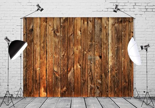 BELECO 17x10ft Fabric Vintage Brown Wood Texture Backdrop Rustic Old Wood Panels Retro Barnwood Wood Wall Background Baby Shower Birthday Party Decor Kids Adults Photo Booth Shoot Studio Props - size: 17x10FT