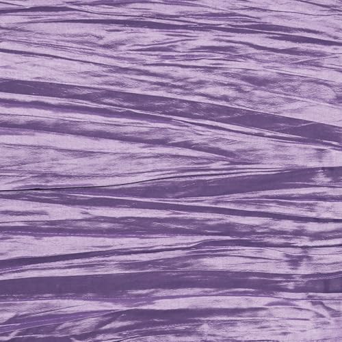 YOUR CHAIR COVERS - 90 x 132 inch Rectangular Crinkle Taffeta Tablecloth - Lavender, Rectangle Table Linens for 6 ft Rectangular Tables, Wedding Crushed Table Cloth - color: Lavender, size: 132" x 90" (Rectangular)