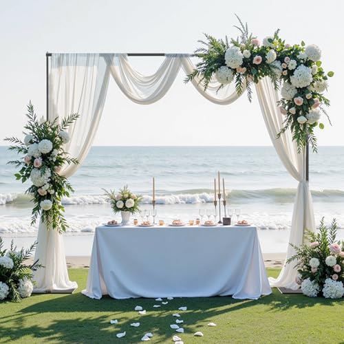 EMART Backdrop Stand,10x10ft(WxH) Adjustable Photo Background Stand with Upgrade Rod,Heavy Duty Flat Base,Metal Pipe and Drape Frame for Wedding,Birthday Party,Event Decorations,Trade Displays - size: 10x10ft