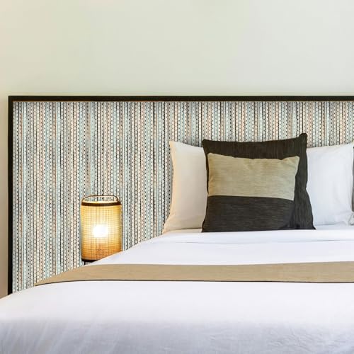 Main Street Peel and Stick Wallpaper Eco-Friendly Sheets 12 Pack, 11 X 16 Inch Woven Stripe Design, Wall Mural for Home Decor, Removable Wall Decor Wallpaper Peel and Stick for DIY Projects - style: Woven Stripe Design