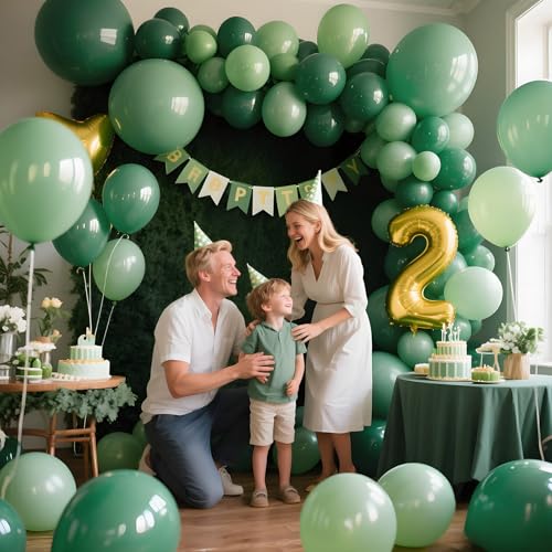 Sage Green Balloon 12 Inch, 110pcs Latex Party Balloons Helium Bright Color for Birthday Baby Shower Wedding Party Supplies Arch Garland Decoration - color: B11-sage Green, size: 12inch (Normal)