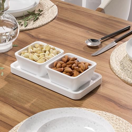 Weenson Small Bathroom Vanity Tray for Countertop Makeup Perfume Jewelry Decor Candle Keys, Bamboo Kitchen Tray for Soap Dispenser Spice, Small White Toilet Tray for Sink7.9 L x 4" W x 0.79" H - color: White, size: 7.9" x 4" x 0.8"