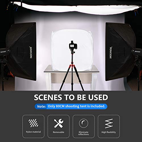 Neewer® 32x32 inch/80x80 cm Photo Studio Shooting Tent Light Cube Diffusion Soft Box Kit with 4 Colors Backdrops (Red Dark Blue Black White) for Photography - size: 32x32 inch