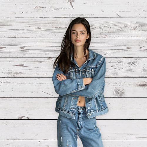 Kate 10x10ft White Wood Wall Shiplap Backdrop Vintage Wooden Wall Portrait Background Photo Fabric Studio Props - size: 10x10ft