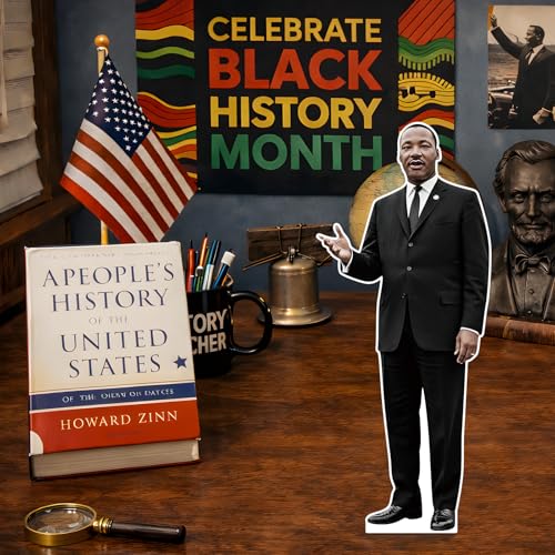 HomeJoy Life Size Cardboard Cutout, Martin Luther King Jr 5ft Standee Display, Historical Figure Decoration for Classroom, Museum, Black History Month, Parties, and Events - color: Martin Luther King Jr, size: 5ft