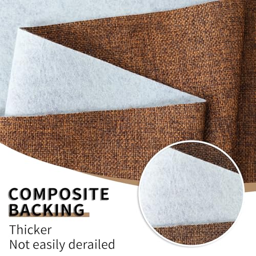 Heavy Linen Fabric 80x57 Inches, 1.2mm Thickness, Plain Solid Color Cloth for Embroidery, Clothing, Sewing - Linen Texture Material (Dark Brown) - color: Dark Brown, size: 80x57IN