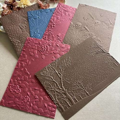 3Set Flower Leaves Plastic 3D Embossing Folder DIY Craft Template Molds Stamp Stencils Scrapbook Paper Cards Photo Album, Bow Gifts Heart Christmas Embossing Folders Handmade Art Craft Supplies - color: 3 Pack Gifts