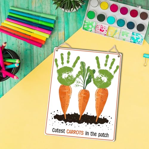Cute Carrot Patch Wooden Plaque, Baby's First Easter Carrot Sign, First Easter Gifts for Babies Toddler, Holiday Home Decor, Baby Milestone Announcement Photo Props, Cutest Carrots In The Patch