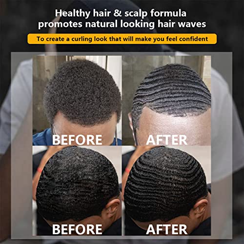 Goiple Wave Pomade for Men Strong Hold Easy Wash 360 Wave Training Hair Cream, Waves Grease for Men Promotes Layered Waves, Moisture, Control and Silky Shine Pomade Brushe Silky Durag Cap Set