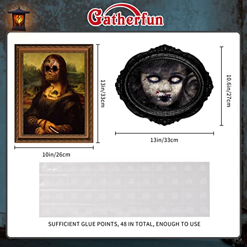 Halloween Party Decorations 12 Pieces Disposable Haunted Pictures Gothic Manor Portraits Horror Pictures House Creepy Portraits Pictures Spooky Home Decor