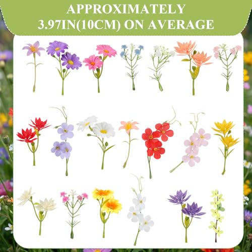 Suncalla 60 Pcs 3.9'' Spring Artificial Wildflower 3D Fake Flowers DIY Wall Decorations Faux Silk Floral Backdrop with 9.8ft Double Sided Tape Heavy Duty No Traces for Wall Arch Summer Home Decor - color: Colorful, style: Classic