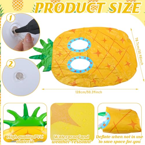 Colingmill 55 Inch Pineapple Photo Frame Inflatable Balloon Decorations Photo Backdrop Booth Selfie Frame Background for Xmas Party Supplies - style: Pineapple