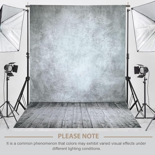 Professional Abstract Portrait Photography Backdrop,Wall with Wood Floor Backdrop for Kids Photography Baby Newborn Cake Smash Photo Shoots Hypoallergenic Fabric Photography Props(Grey-8x10ft) - color: Grey, size: 8'(W)x10'(H)