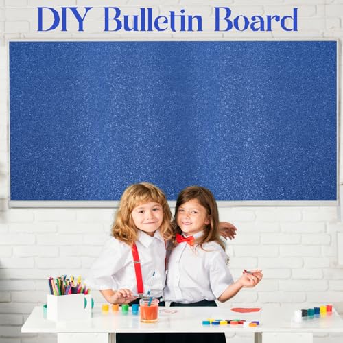 gisgfim 16" x20ft Glitter Bulletin Board Paper Roll Sparkle Color Bulletin Board Background Poster Paper Non Fading Gift Wrapping DIY Art Crafts for Office Classroom Decoration, Navy Blue - color: Navy Blue