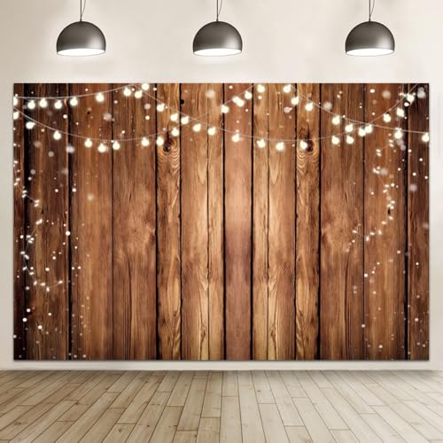 Wood Backdrop for Photography Brown Rustic Wooden Backdrops for Party Wood Panel Background Baby Shower Birthday Party Vintage Wood Plank Wall Backdrop Photoshoot 7x5ft - size: 7x5ft