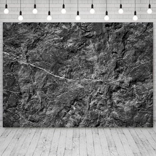 5x3ft Black Stone Texture Backdrop Natural Rock Pattern Photography Background for Product Photoshoot Professional Studio Photo Prop for Social Media Content Creation Home Office Wall Decor - color: color 2, size: 5x3ft