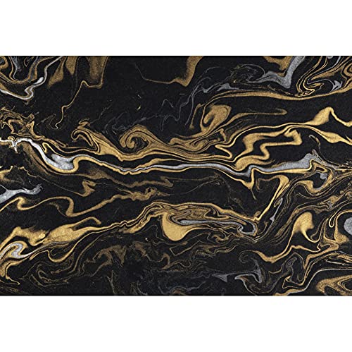 Leyiyi 5x4ft Background for Photography Black Gold Marble Backdrop Abstract Art Gold Quicksand Backdrop for Birthday Party Celebration Decoration Banner Photo Booth Wallpaper Photo Studio Props - color: Black Gold, size: 5x4ft