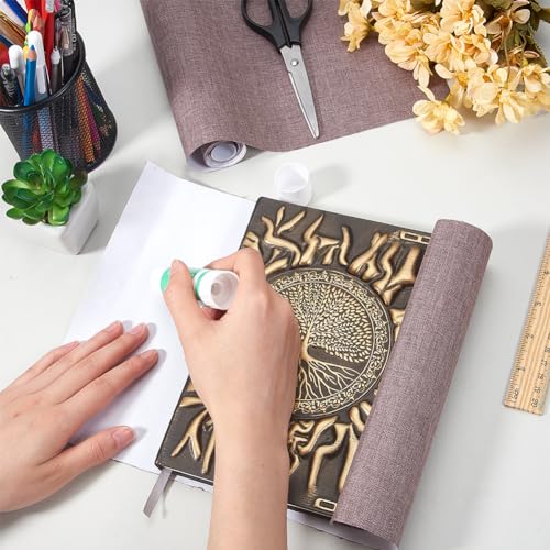 CRASPIRE 51 x 11.8 Linen Book Cloth Camel for Book Binding A4-A8 Fabric Surface Paper Backed Bookcover Books Album Scrapbooking Archival DIY Covering Protector Bookcloth Bookbinding Supplies - color: Camel