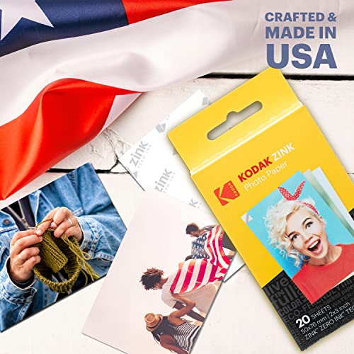 Kodak x Barbie Step Slim Wireless Instant Portable Photo Mobile Printer Gift Bundle (Signature Style)+ Barbie Camera Case, Photo Album, Sticker & Hanging Frames, 50 Stickers + Zink Paper (20 Sheets) - color: Barbie Signature, style: Starter Bundle