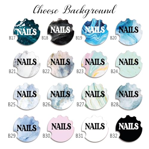 Personalised Manicurist Disc, 4'' Advertising Tool and Photo Prop for Nail Artists, Customized Acrylic Plate for Salons (Style 18) - color: Style 18