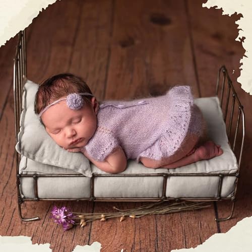 M&G House Newborn Photography Props Medium Mattress Pillow Photography Accessories Baby Photoshoot Props Bed Mattress Bed Mat - color: Medium White