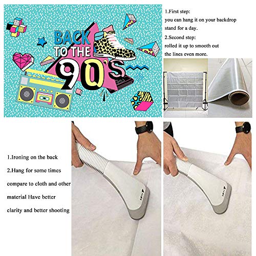 Art Studio 90's Theme Music Party Photography Backdrops Hip-Hop Colorful Graffiti Style Photo Booth Studio Props Let's Glow Party Decor Supplies Retro Radio Fashion Shoes Photo Background Vinyl 5x3ft