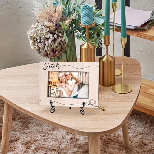 Sisters Picture Frame, Frame Gifts For Women Family Friend, Sister Gifts For Birthday Christmas Keepsake, 4x6 Photo Frame for Tabletop Display Desk Decor - 06 - color: Frame06