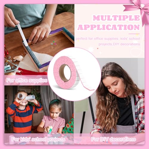 168 Pcs Foam Tape Craft Double Sided Precut 3/4 X 1/2 Inch 3D Adhesive Foam Squares Self Adhesive Dots Pink for Halloween Christmas DIY Crafts Art Sewing Supplies (1 Tape, Pink) - color: Pink, style: 1 Tape