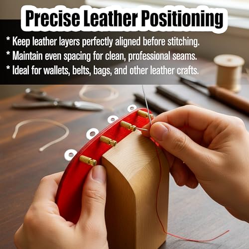 Leather Suture Positioning Needles, 10PCS DIY Leathercraft Located Needle, Locking Pins Craft Hand Stitching Fixed for Holding Seam Pinning Up Needle, Leather Sewing Fixing Position Crafting Tool