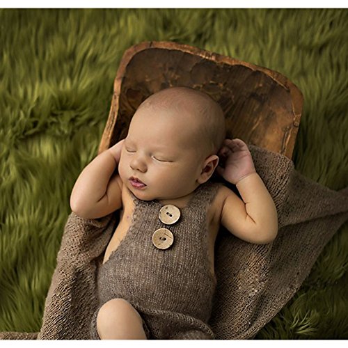 Zeroest Baby Photography Props Boy Girl Photo Shoot Outfits Newborn Crochet Infant Knitted Clothes Mohair Outfit - color: Brown