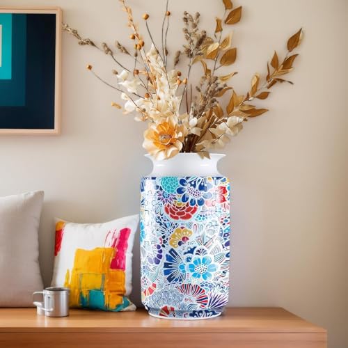 3D Puzzle Vase, 162 Curved Pieces DIY Flower Vase Craft Kit & 3D Puzzles for Adults, Creative Jigsaw Art Project Home Décor Centerpiece, House Warming Gift (D-Blue Blossom) - color: D-blue Blossom