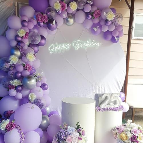 100 Pack 12 inch Light Purple Latex Balloons Pastel Decorations for Birthday Party, Wedding, Anniversary, Baby Shower - color: Pastel Purple, size: 12 Inch 100PCS
