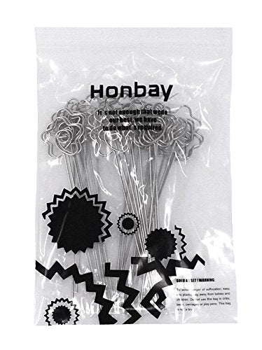Honbay DIY Flower Shape Ring Loop Craft Wire Clip Table Card Note Photo Memo Holder Metal Clamp Clay Cake Decoration Accessories, 30 Piece