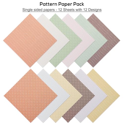 12 Sheets Scrapbook Paper Pads, 12 Designs 6"x6" Single Sides Patterned CardStock Papers, 160gsm Decorative Background Craft Paper, Scrapbooking Pad for Card Making DIY Projects(Hearts) - color: Hearts