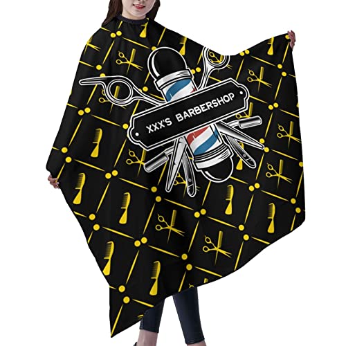 Custom Waterproof Barber Cape Personalized Text Barber Shop Salon Cape for Men Customized Hair Cutting Cape - color: Barber-1