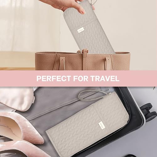 KarSyon Hot Tools Organizer Heat Resistant Mat Case Hair Tools Holder Travel Bag Portable Hair Styling Tools Cover Pouch for Curling Iron,Flat Iron,Hair Straightener (Camel) - color: Camel