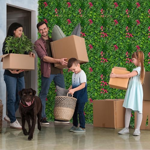Grooy Boxwood Roll Panels, Grass Wall 20"x20"(16PCS), Grass Backdrop, Privacy Screen, Sun Protected Green Wall Decor for Outdoor, Indoor, Garden, Backyard and Décor - color: Mint, size: 16PCS 20''x20''