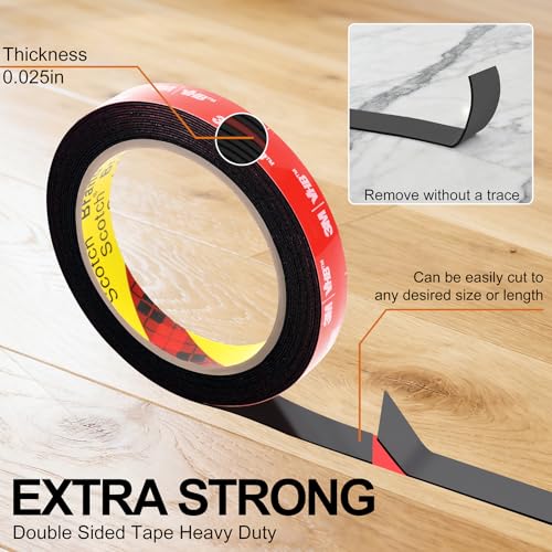 Ohayooz Double Sided Tape Heavy Duty 10FT Made of 3M5925, Very Sticky Adhesive Mounting Tape, Works Great Indoors and Outside, Walls, Automotive, Home Office Deco - size: 2026 Just Try