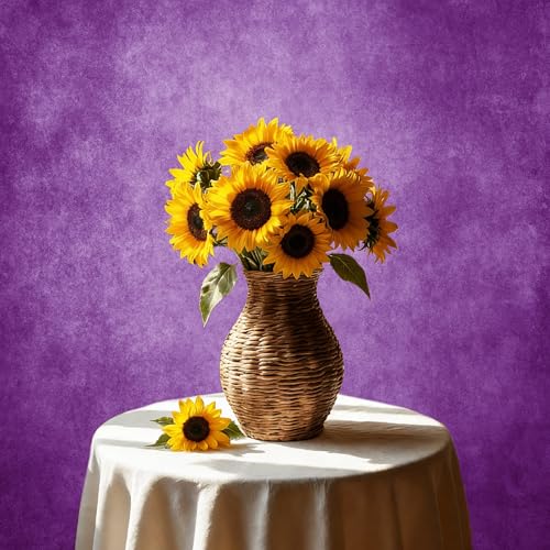 Purple Gradient Photography Backdrop 5x7 FT Retro Abstract Textured Backdrops Professional Pictures Portrait Solid Color Background Party Photoshoot Banner Decoration Photo Booth Prop - color: Purple, size: 5x7 FT