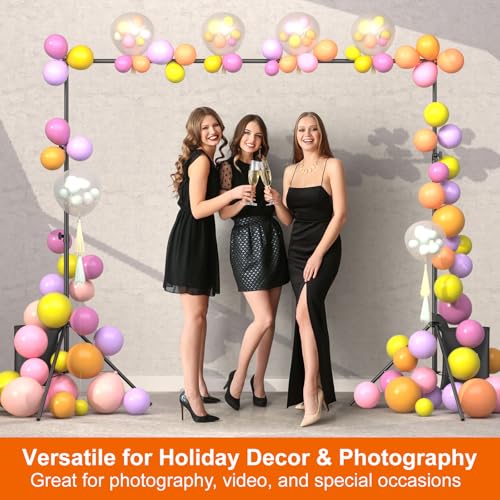 LINCO Backdrop Stand for Parties Kit 10x7 ft Adjustable Photography Studio Photo Background Support System with Clamps, Sand Bag, Carrying Bag - size: 9.4x8.3 ft