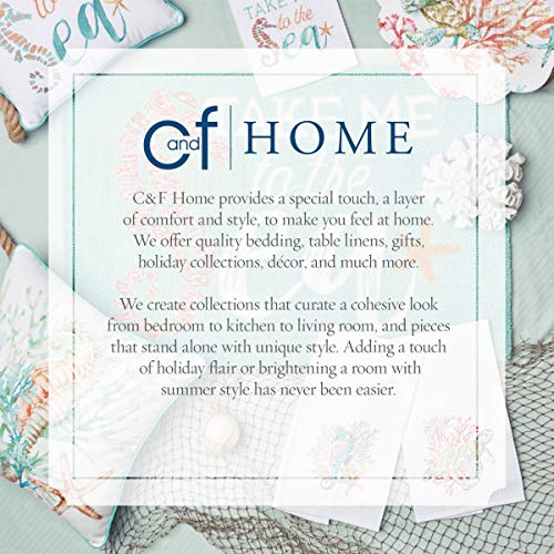 C&F Home Cerulean Breeze Coastal Marine Reversible Single Cloth Napkin Blue