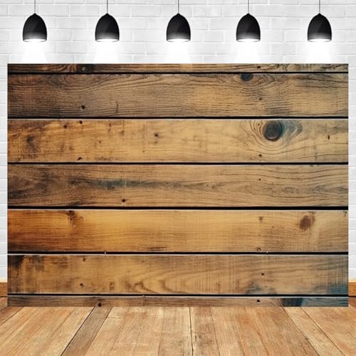 5x3ft Rustic Wooden Backdrop Rustic Wood Planks Photography Background Birthday Banner Wedding Decoration Baby Shower Portrait Photo Booth Prop - color: color 16, size: 5x3ft