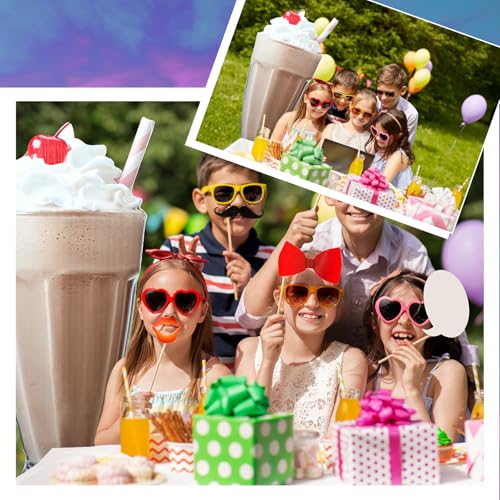 Jetec 5 Feet Chocolate Milk Shake Cardboard Cutout Stand up Life Size Ice Cream Candy Land Party Decoration Photo Props Backdrop Standup for Summer Pool Beach Baby Shower Wedding Birthday Party Supply - size: 5 feet, style: Chocolate Milk Shake